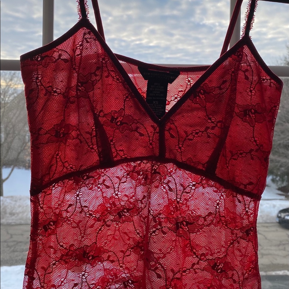 New York & Company Intimates size XS red lace cami
